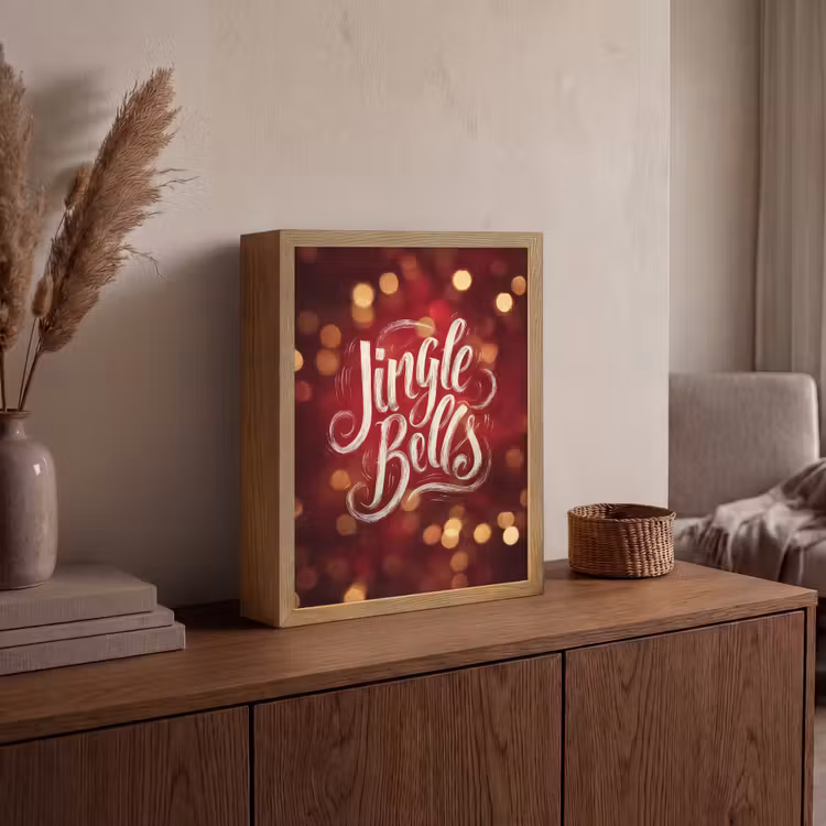 Lightbox - Wandlamp - Jingle - Bells - Kerst - Rood — 4