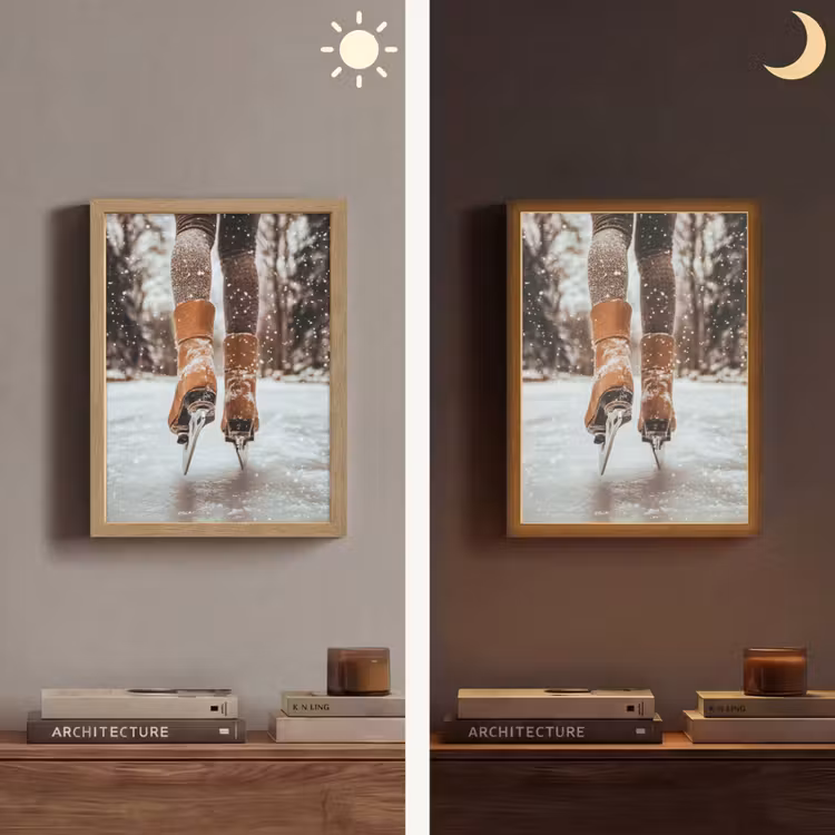 Lightbox - Wandlamp - Schaatsen - IJs - Winter - Sneeuw — 5