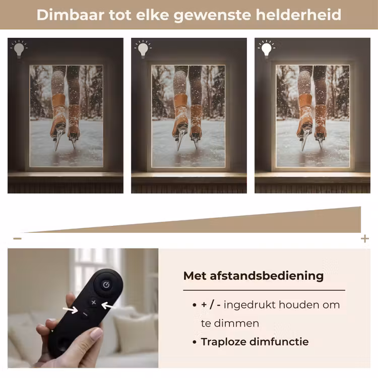 Lightbox - Wandlamp - Schaatsen - IJs - Winter - Sneeuw — 8