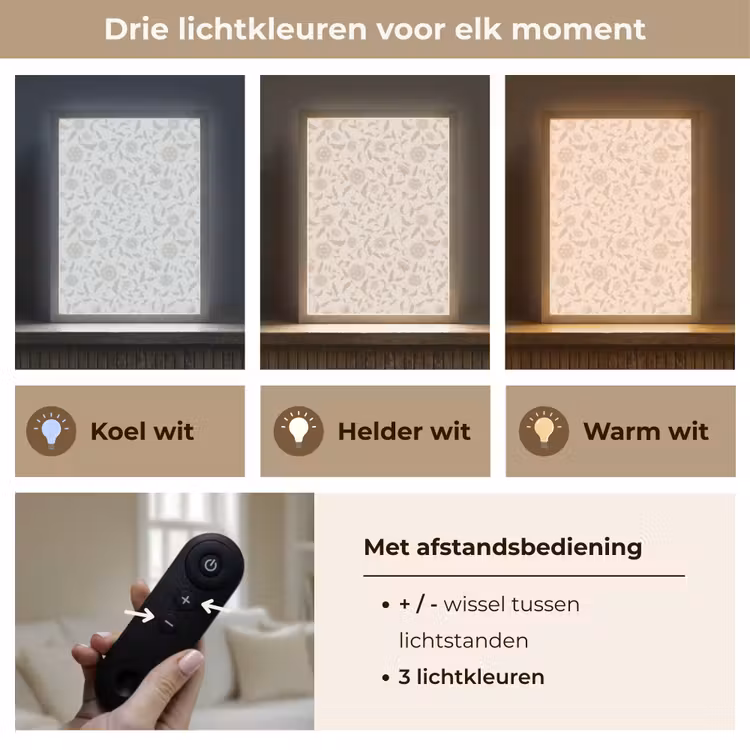 Lightbox - Wandlamp - Sierlijk - Bloemen - Beige — 7