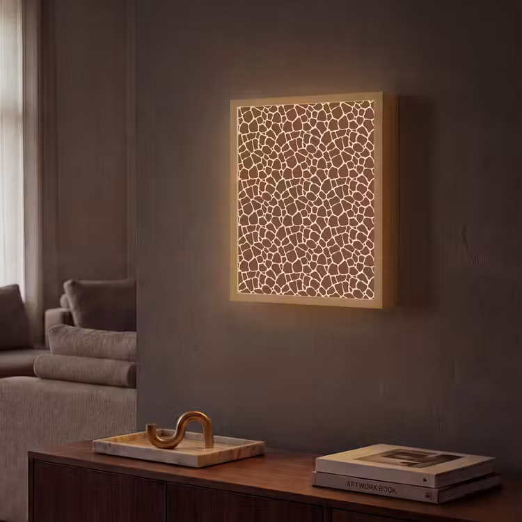 Lightbox - Wandlamp - Patroon - Giraf - Bruin — 2