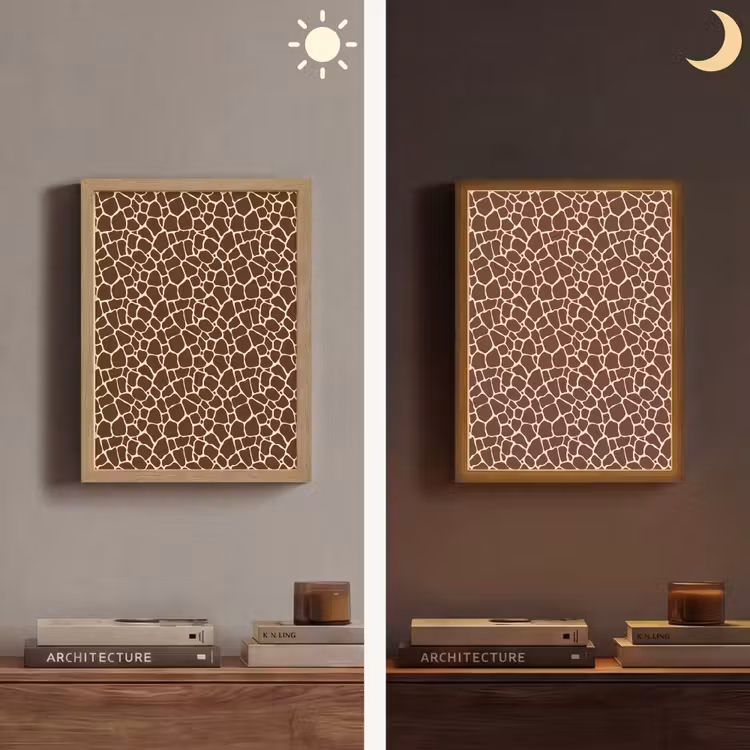 Lightbox - Wandlamp - Patroon - Giraf - Bruin — 5