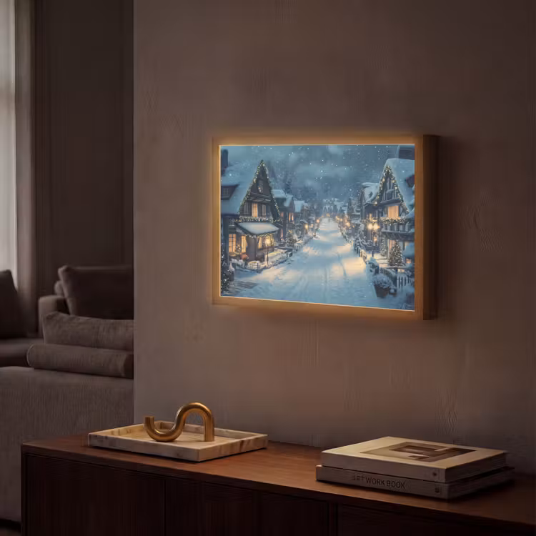 Lightbox - Wandlamp - Kerstdorp - Kerst - Sneeuw - Winter — 2