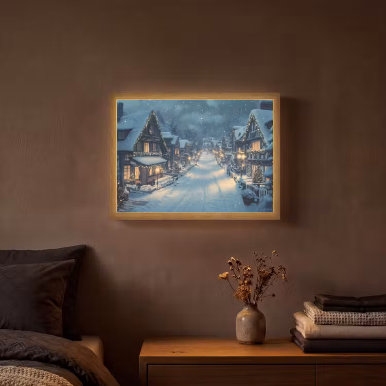 Lightbox - Wandlamp - Kerstdorp - Kerst - Sneeuw - Winter — 3