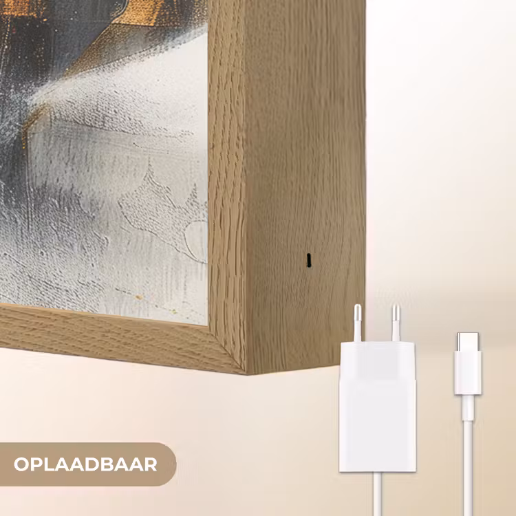 Lightbox - Wandlamp - Kunst - Goud - Zilver - Abstract — 6