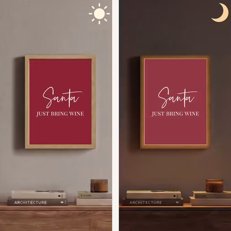 Lightbox - Wandlamp - Santa - Wine - Rood - Kerst - Kerstman — 5
