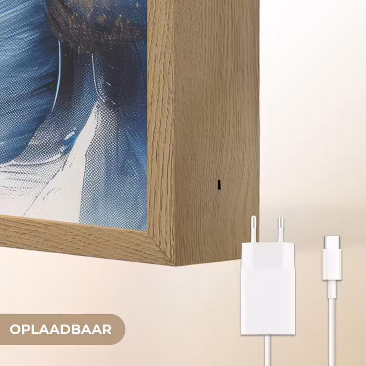 Lightbox - Wandlamp - Goud - Blauw - Verf - Kunst - Modern — 6