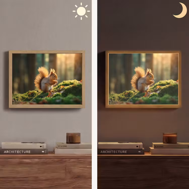 Lightbox - Wandlamp - Eekhoorn - Nootje - Gras — 6