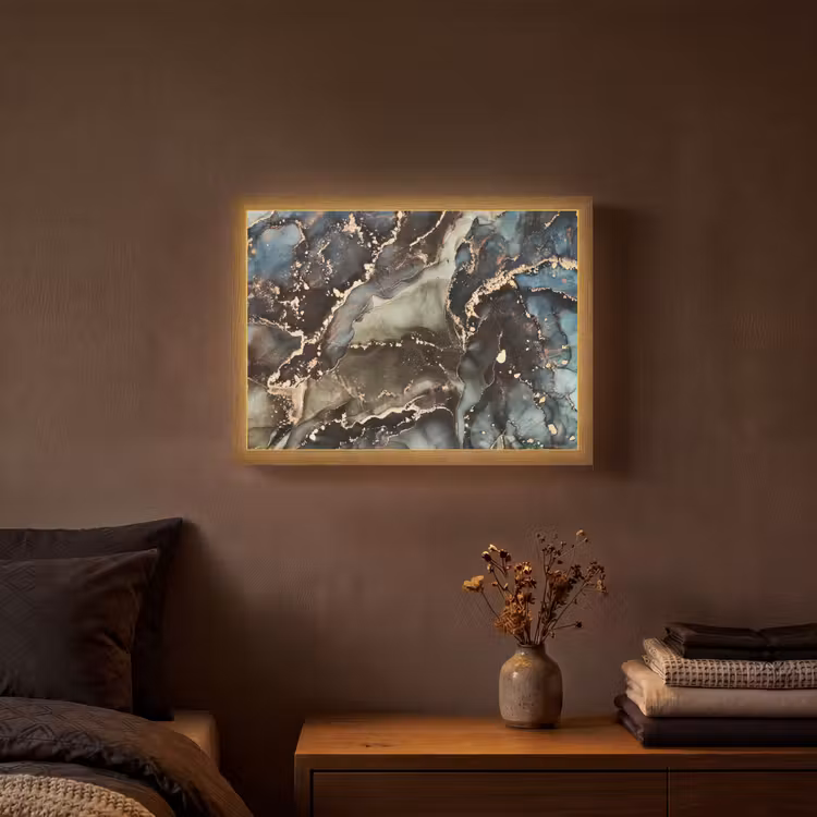 Lightbox - Wandlamp - Marmer - Goud - Groen — 3