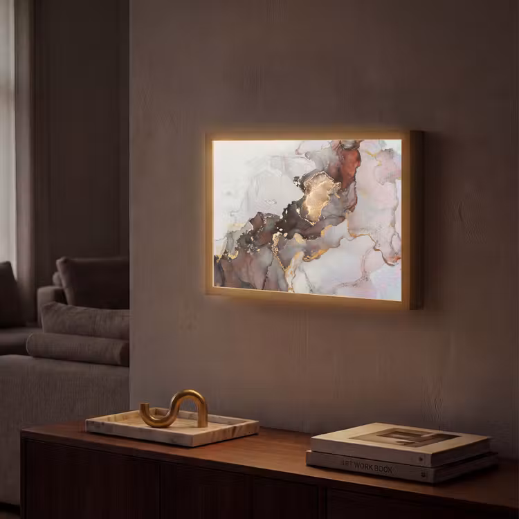 Lightbox - Wandlamp - Rood - Marmer - Goud — 2