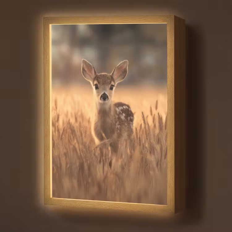 Lightbox - Wandlamp - Hert - Graanveld - Bruin — 1