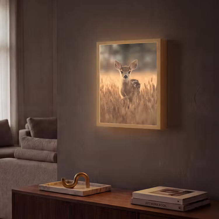 Lightbox - Wandlamp - Hert - Graanveld - Bruin — 2