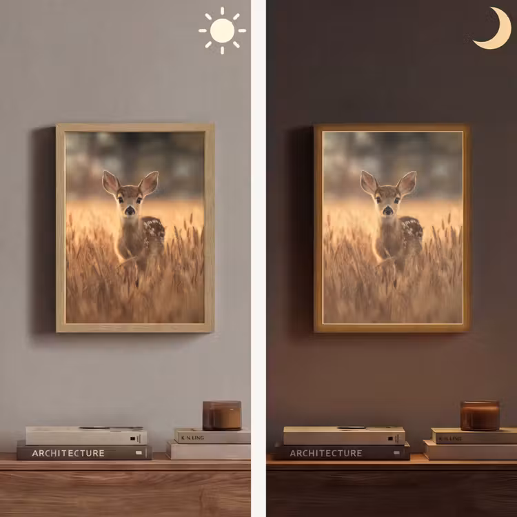 Lightbox - Wandlamp - Hert - Graanveld - Bruin — 5