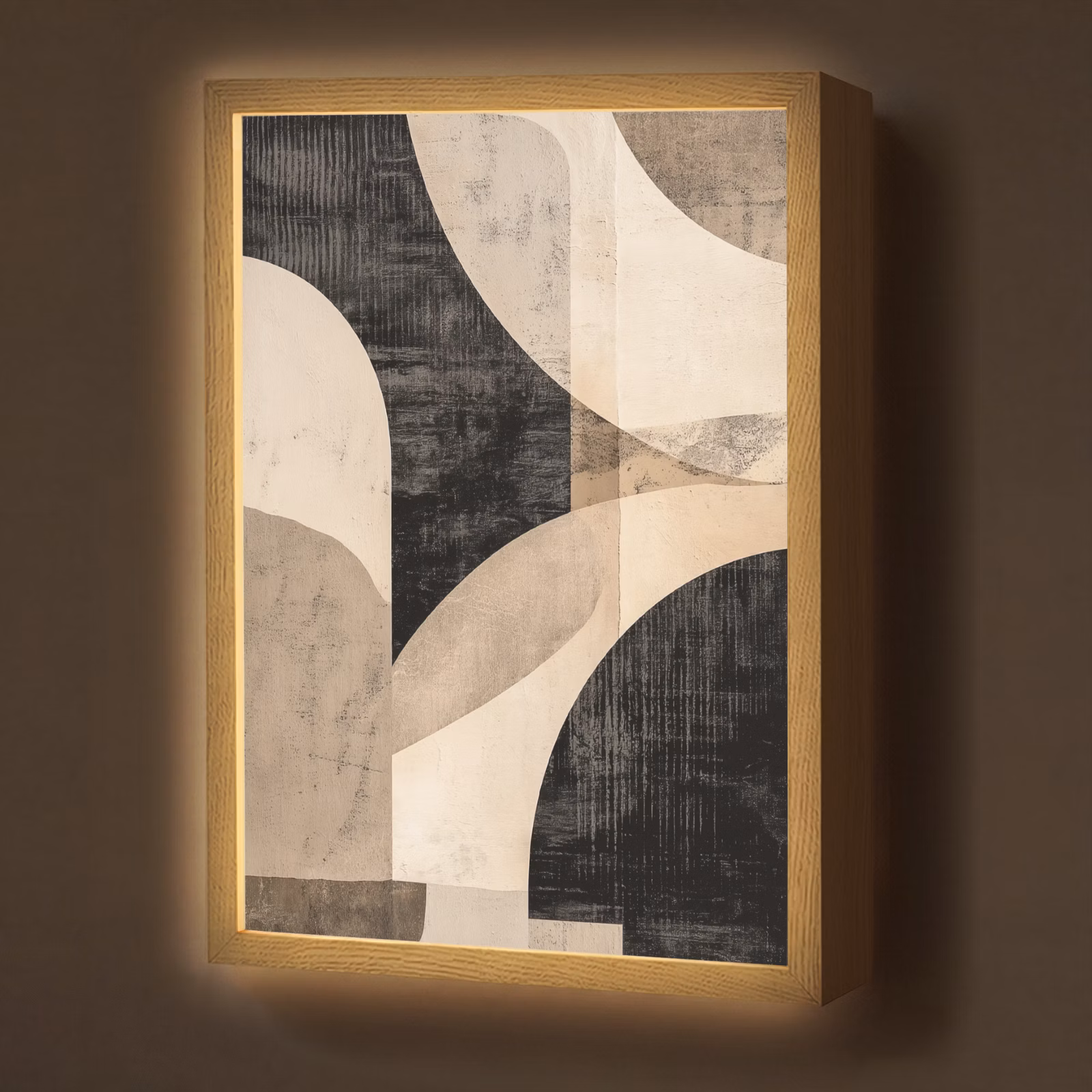 Lightbox - Wandlamp - Abstract - Vormen - Modern - Beige — 1