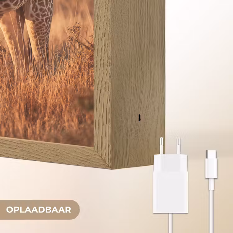 Lightbox - Wandlamp - Giraffen - Hoog gras - Acaciabomen — 6