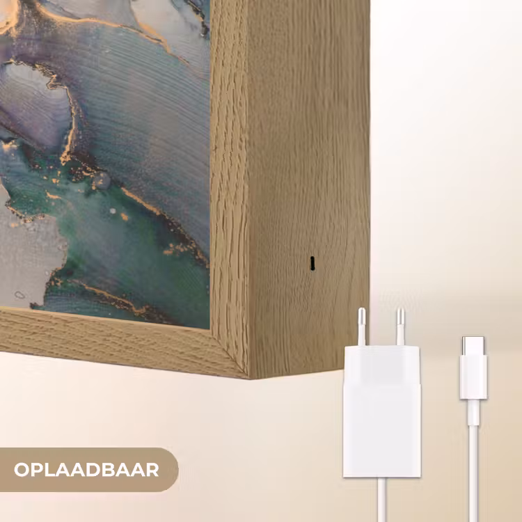 Lightbox - Wandlamp - Goud - Blauw - Marmer — 7