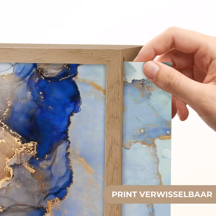 Lightbox - Wandlamp - Marmer - Blauw - Goud — 5