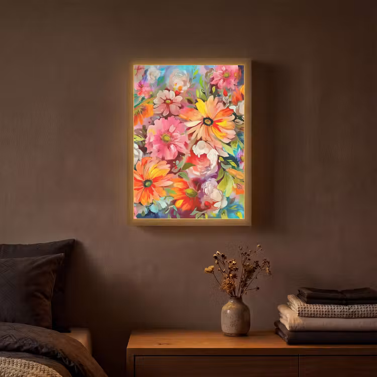 Lightbox - Wandlamp - Bloemen - Kunst - Schilderij - Botanisch — 3