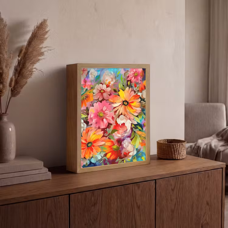 Lightbox - Wandlamp - Bloemen - Kunst - Schilderij - Botanisch — 4