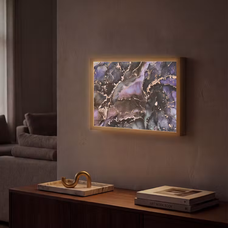 Lightbox - Wandlamp - Marmer - Goud - Roze — 2
