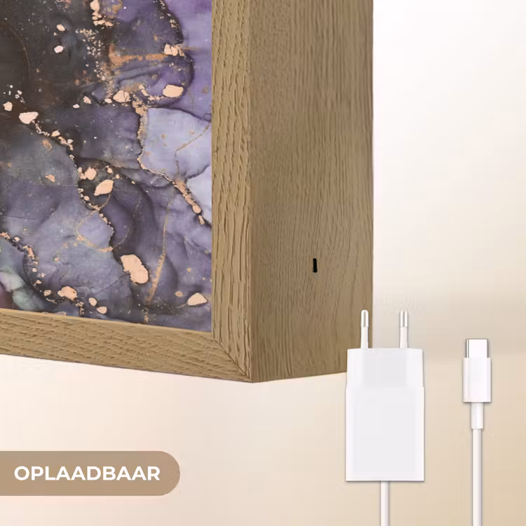 Lightbox - Wandlamp - Marmer - Goud - Roze — 7