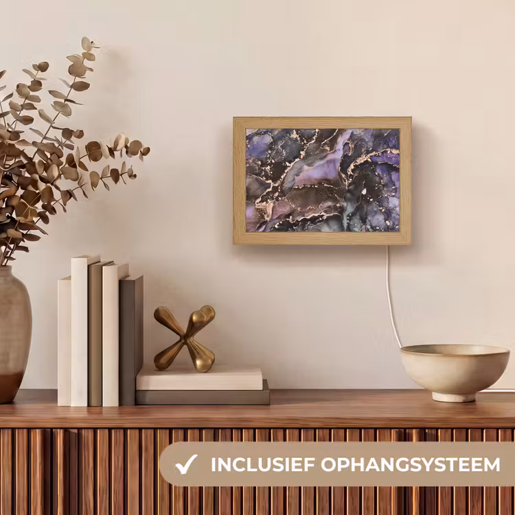 Lightbox - Wandlamp - Marmer - Goud - Roze — 8