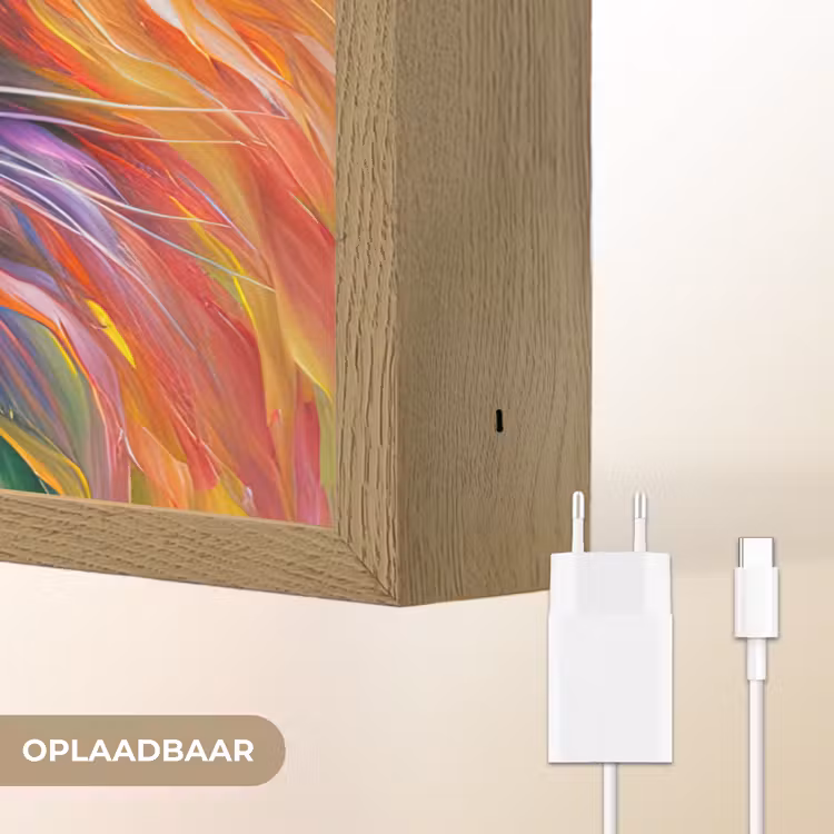 Lightbox - Wandlamp - Leeuw - Olieverf - Kunst - Dieren — 7