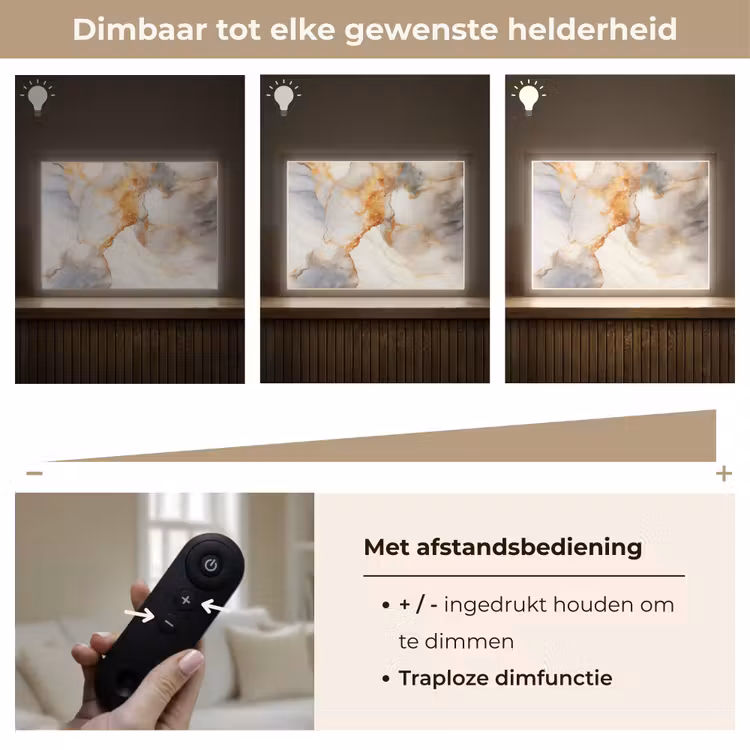 Lightbox - Wandlamp - Marmer - Grijs - Goud — 9
