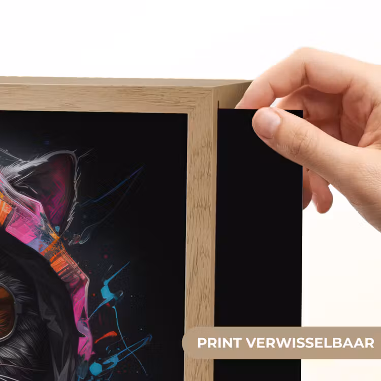 Lightbox - Wandlamp - Kat - Jas - Graffiti - Bril - Zwart — 5
