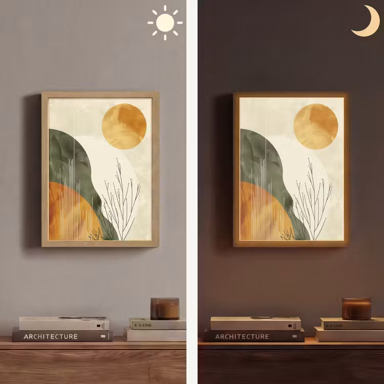 Lightbox - Wandlamp - Abstract - Landschap - Zon - Kunst — 5