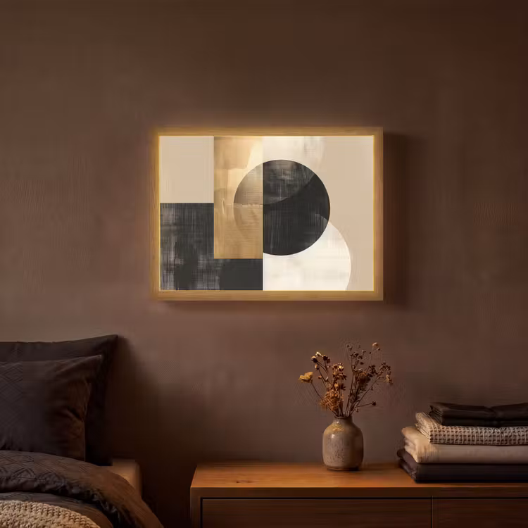 Lightbox - Wandlamp - Abstract - Modern - Zwart - Goud — 3