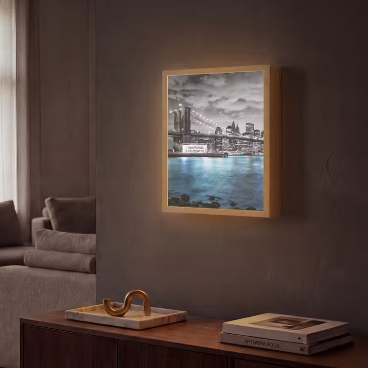 Lightbox - Wandlamp - New York - Skyline - Stad - Blauw — 2