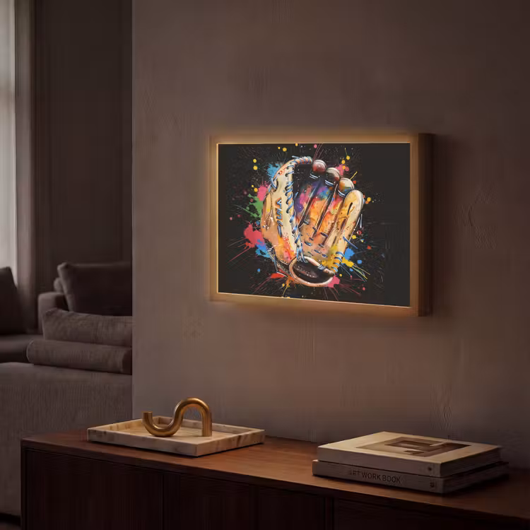 Lightbox - Wandlamp - Graffiti - Sport - Baseball - Honkbal — 2