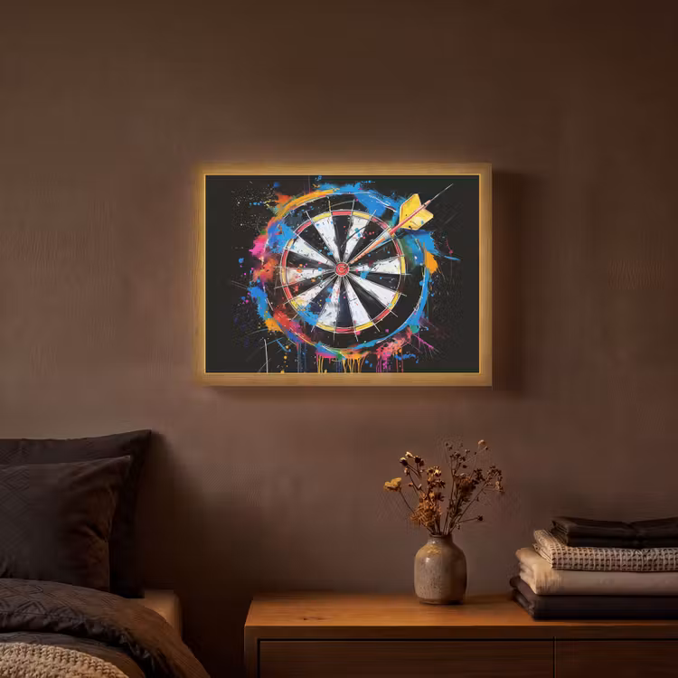 Lightbox - Wandlamp - Graffiti - Sport - Darten - Dartbord — 3