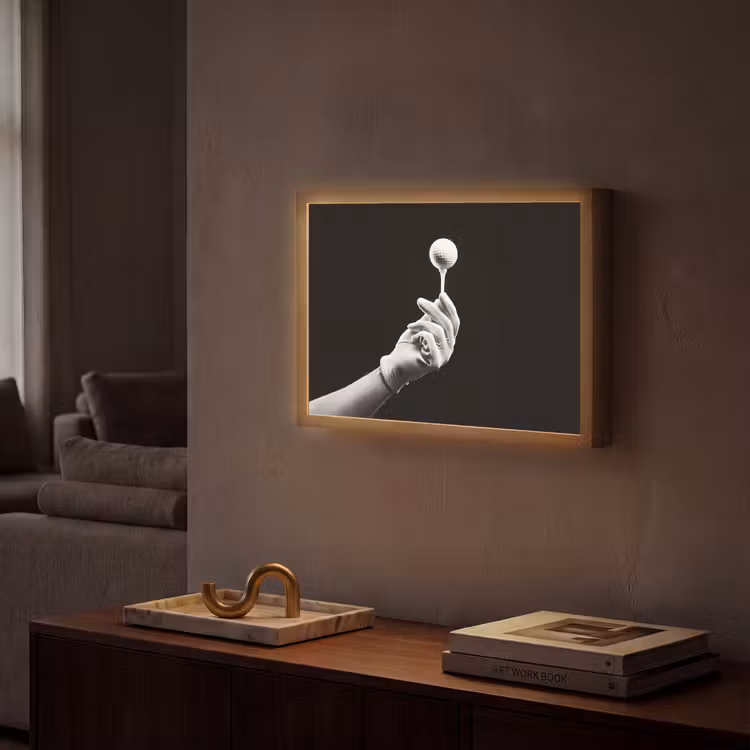 Lightbox - Wandlamp - Golfbal - Zwart - Wit — 2