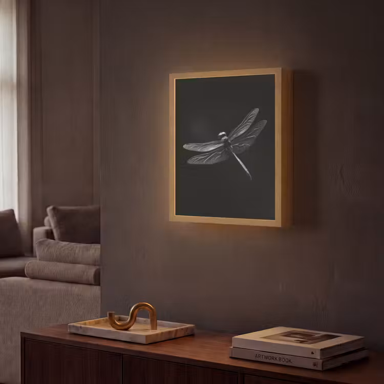 Lightbox - Wandlamp - Libelle - Dieren - Zwart - Insect — 2