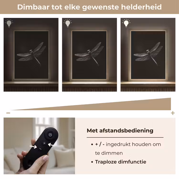 Lightbox - Wandlamp - Libelle - Dieren - Zwart - Insect — 8