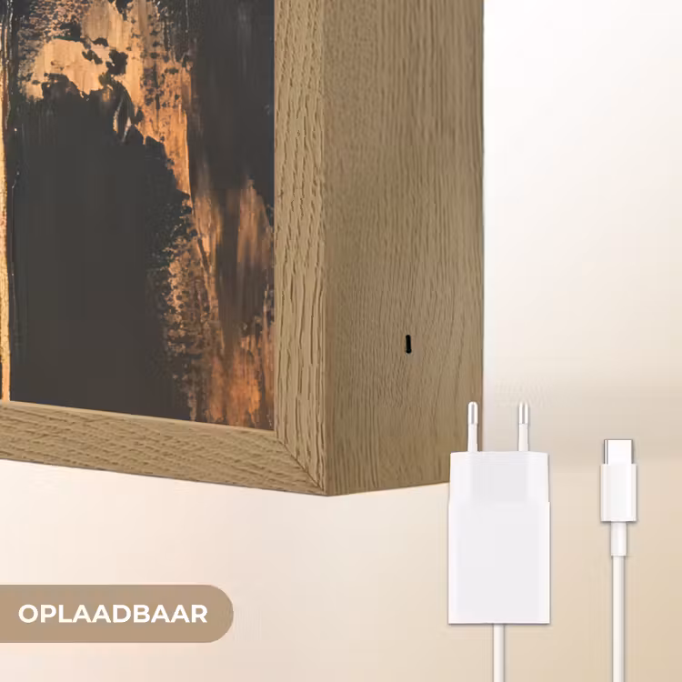 Lightbox - Wandlamp - Gebroken hart - Goud - Houtlook - Liefde — 6
