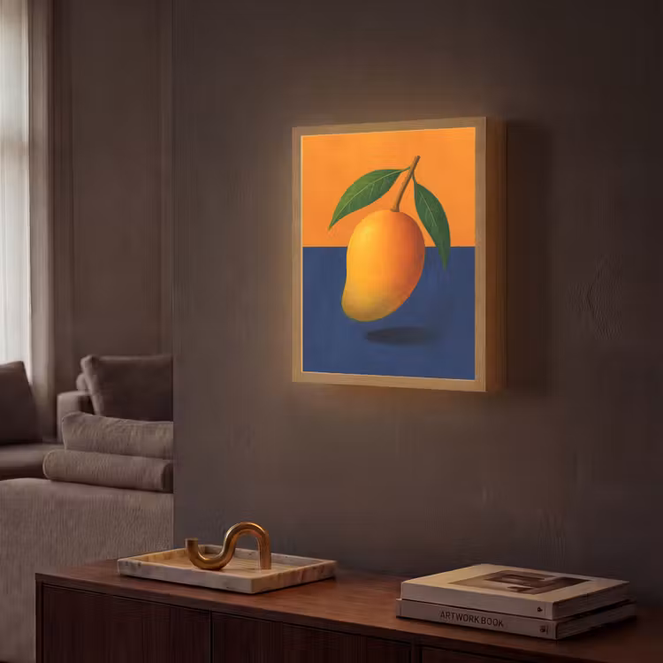 Lightbox - Wandlamp - Mango - Vlakken - Bladeren - Oranje — 2