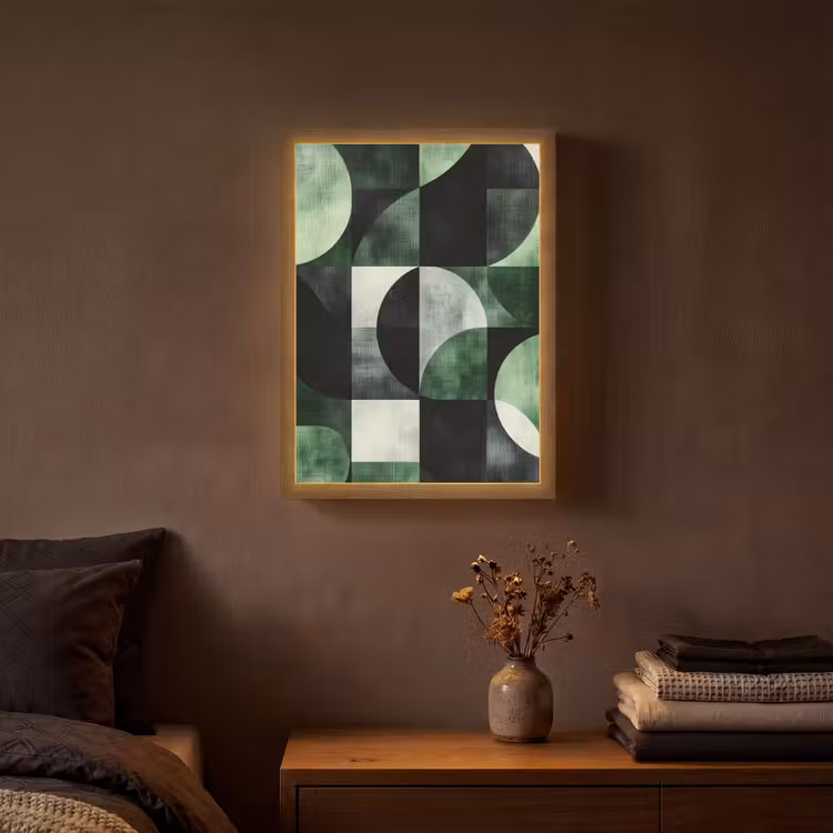Lightbox - Wandlamp - Abstract - Groen - Vormen — 3