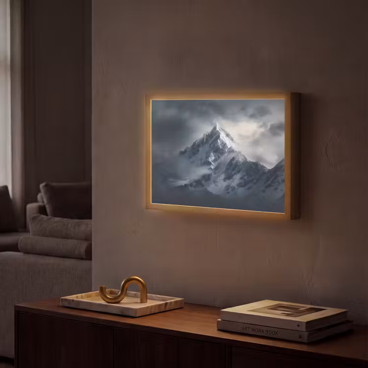 Lightbox - Wandlamp - Sneeuw - Berg - Wolken — 2