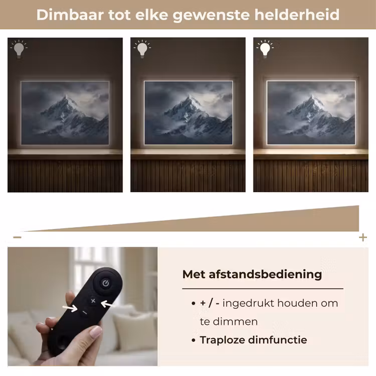Lightbox - Wandlamp - Sneeuw - Berg - Wolken — 9