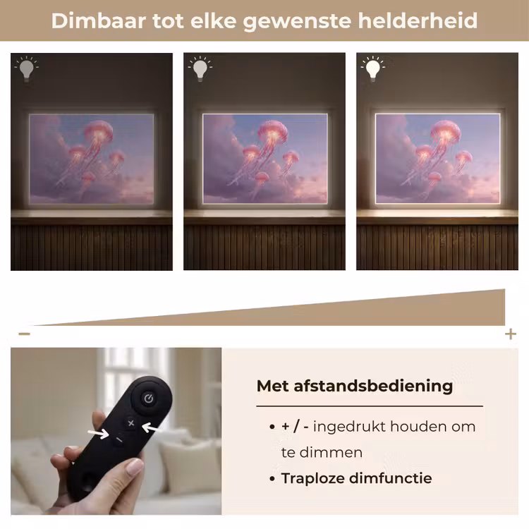 Lightbox - Wandlamp - Kwallen - Roze - Wolken — 9