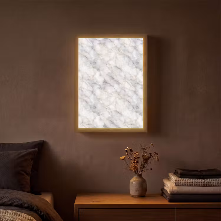 Lightbox - Wandlamp - Grijs - Marmer - Gedetailleerd — 3