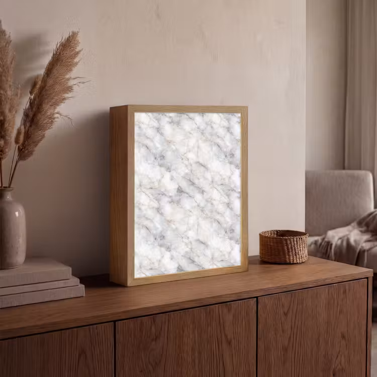 Lightbox - Wandlamp - Grijs - Marmer - Gedetailleerd — 4