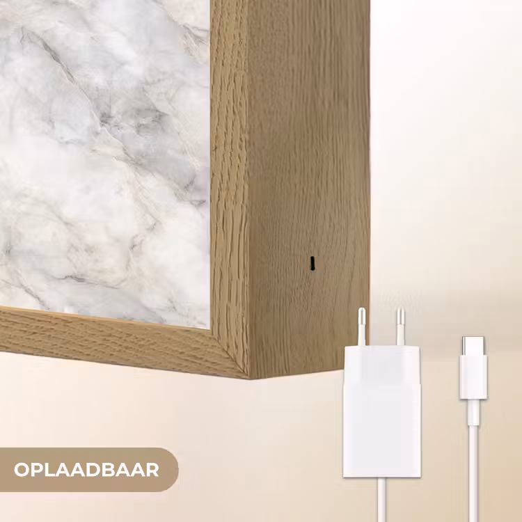 Lightbox - Wandlamp - Grijs - Marmer - Gedetailleerd — 6