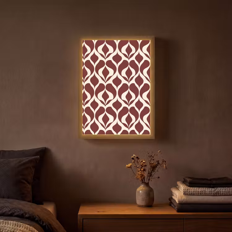 Lightbox - Wandlamp - Rood - Druppelpatroon - Grafisch — 3