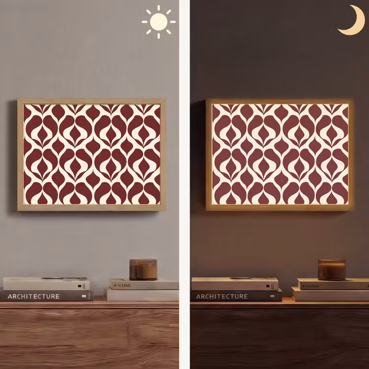 Lightbox - Wandlamp - Rood - Druppelpatroon - Grafisch — 6