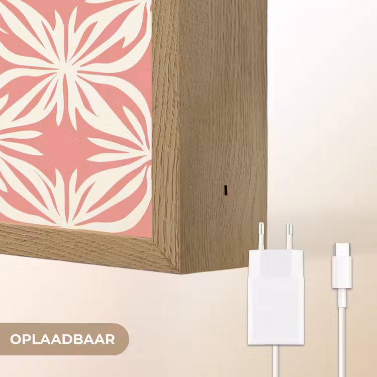 Lightbox - Wandlamp - Roze - Bloemenmotief - Wit - Modern — 6