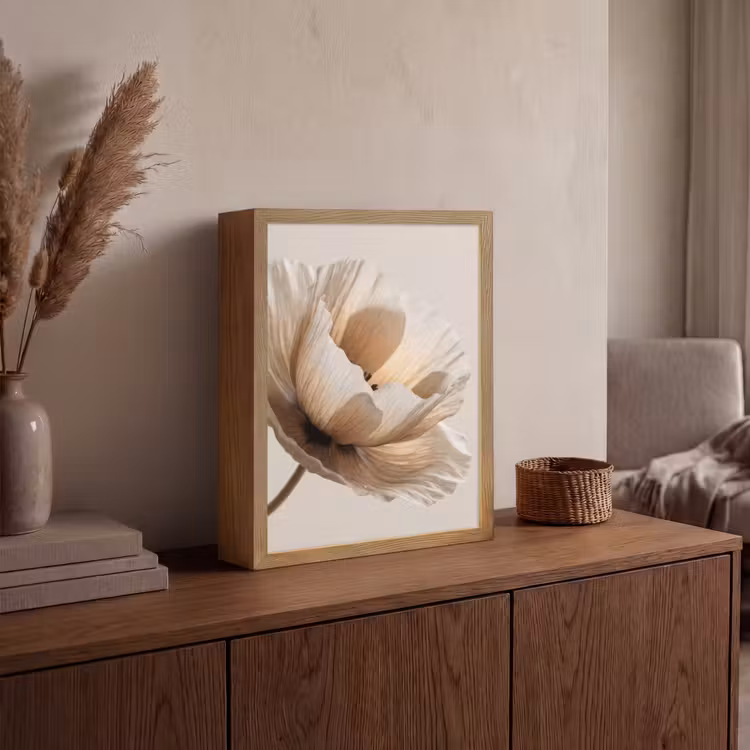 Lightbox - Wandlamp - Bloem - Beige - Crème — 4